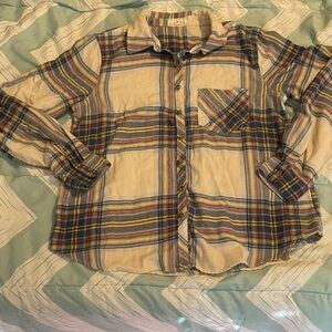Multicolor Plaid Button Down Flannel